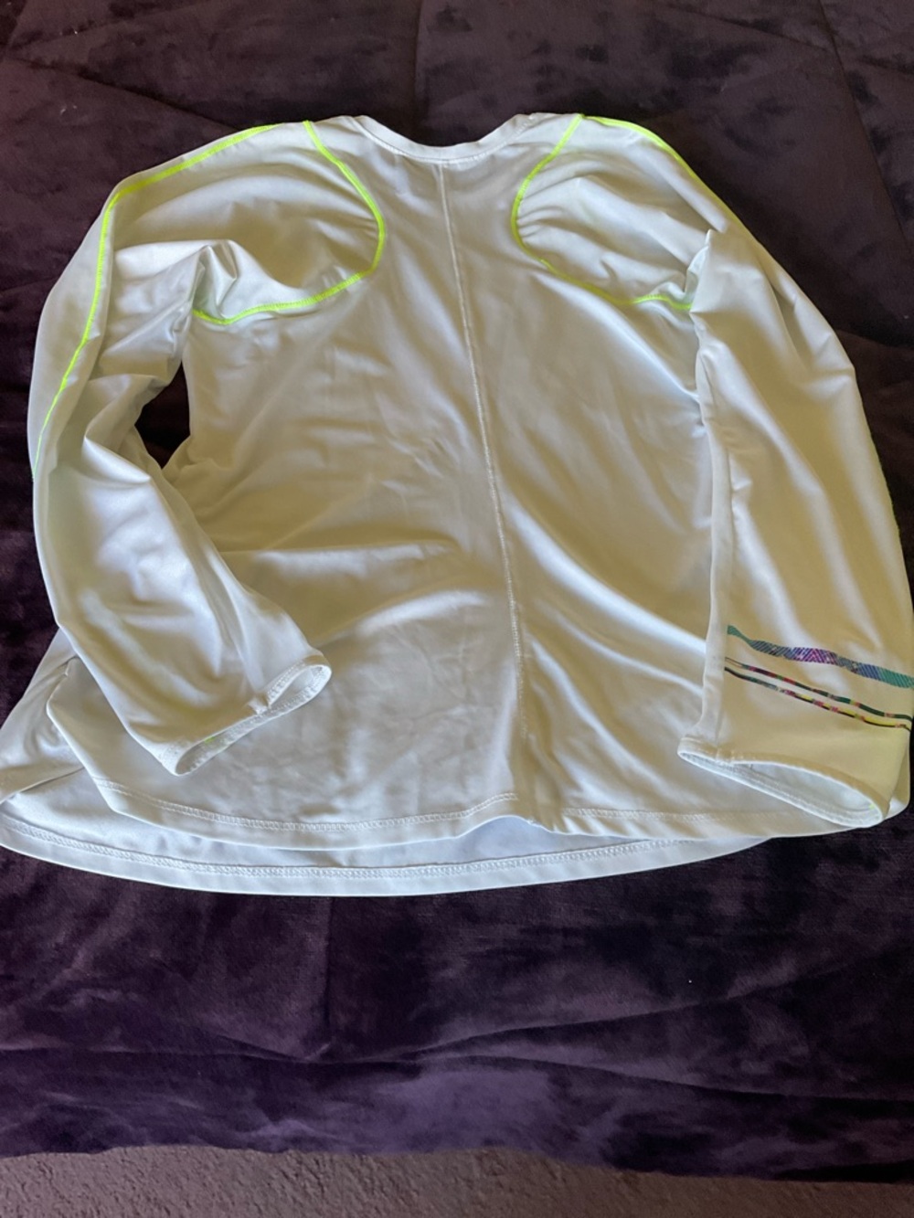 White Top with Multicolor Chevron Detail and Matching Skirt. Lucky in love - Picture 4 of 4